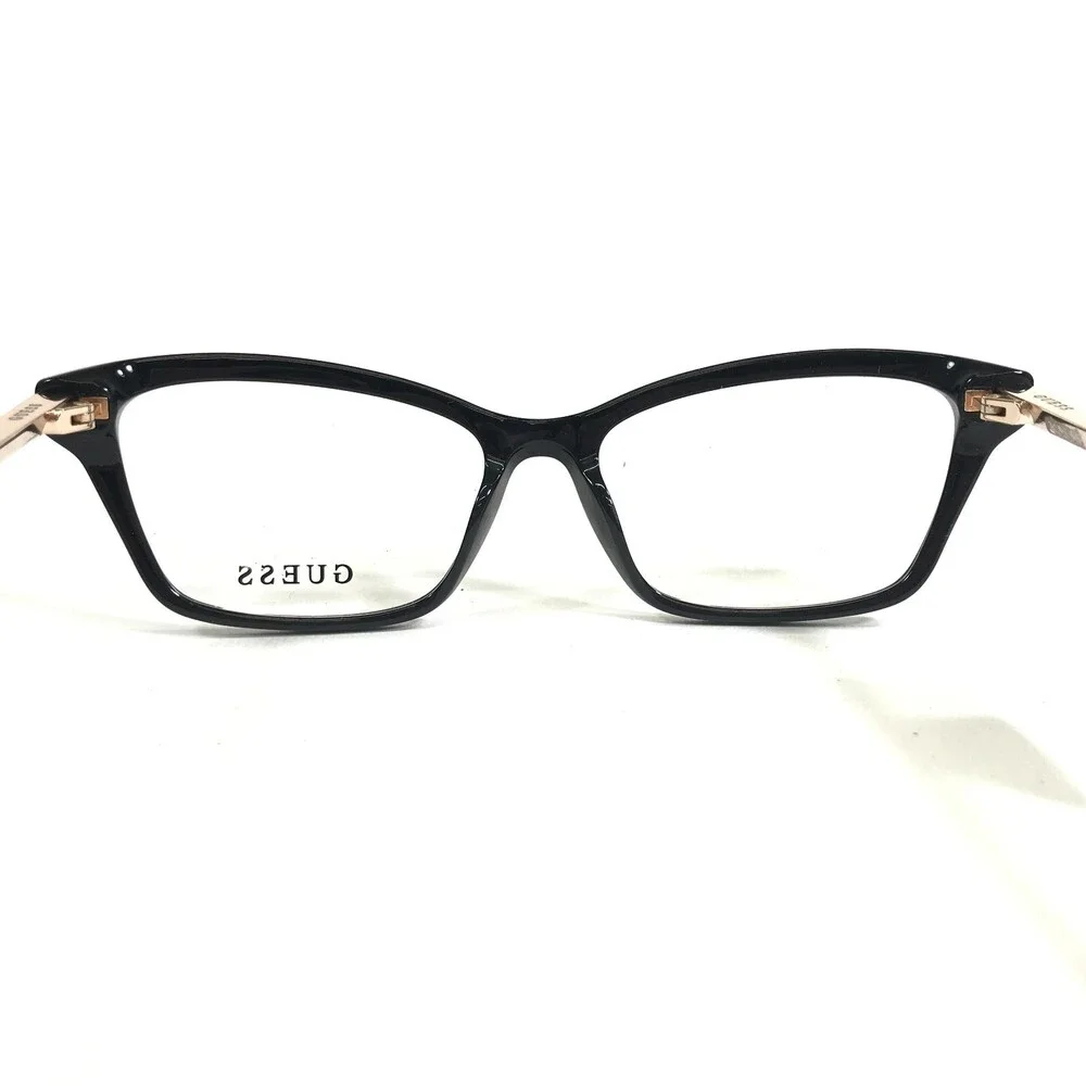 Guess Eyeglasses Frames GU2797-S 001 Black Gold Cat Eye Swarovski 52-15-140